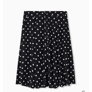 Torrid polka dot challis button down midi skirt NWT